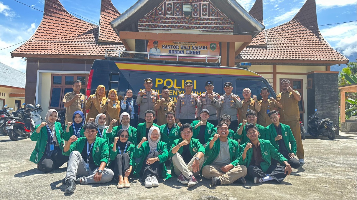 KOLABORASI UNTUK KEMAJUAN NAGARI, MAHASISWA KKN UNAND GANDENG PEMERINTAHAN NAGARI DAN POLRES PASAMAN.